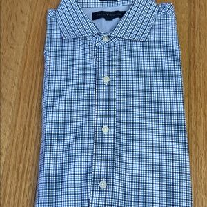 Tommy Hilfiger Navy and White Plaid Shirt